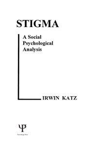 Cover image: Stigma 1st edition 9780898590784