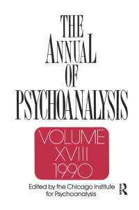Cover image: The Annual of Psychoanalysis, V. 18 1st edition 9780367606473