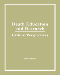 Imagen de portada: Death Education and Research 1st edition 9780866568142