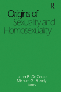 Cover image: Origins of Sexuality and Homosexuality 1st edition 9780918393005