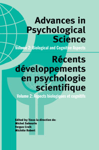 表紙画像: Advances in Psychological Science, Volume 2 1st edition 9781138877122