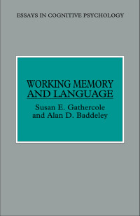 Immagine di copertina: Working Memory and Language 1st edition 9780863772894