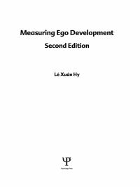 Cover image: Measuring Ego Development 2nd edition 9781138876552