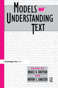 صورة الغلاف: Models of Understanding Text 1st edition 9780805818482