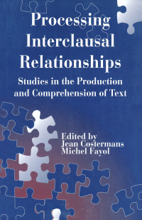 Cover image: Processing interclausal Relationships 1st edition 9780805818468