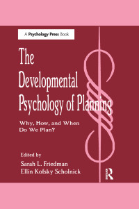 Cover image: The Developmental Psychology of Planning 1st edition 9780805815153