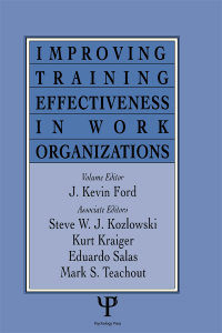 Cover image: Improving Training Effectiveness in Work Organizations 1st edition 9781138972407