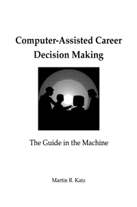 Imagen de portada: Computer-Assisted Career Decision Making 1st edition 9780805812626