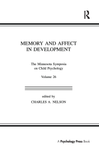 صورة الغلاف: Memory and Affect in Development 1st edition 9780805812619