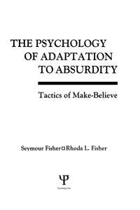 Cover image: The Psychology of Adaptation To Absurdity 1st edition 9780805812053