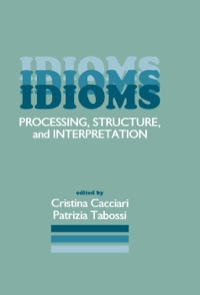 Imagen de portada: Idioms 1st edition 9780805810387