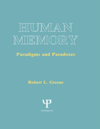 Titelbild: Human Memory 1st edition 9780805809978