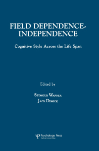 Cover image: Field Dependence-independence 1st edition 9780805809503