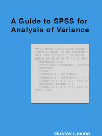 Omslagafbeelding: A Guide to SPSS for Analysis of Variance 1st edition 9780805809398