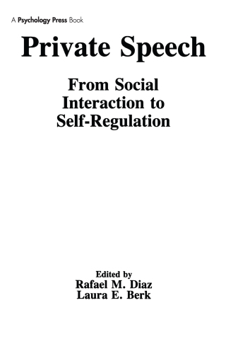 Cover image: Private Speech 1st edition 9780805808865