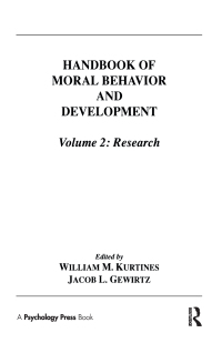 Imagen de portada: Handbook of Moral Behavior and Development 1st edition 9780805808810