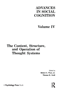 Immagine di copertina: The Content, Structure, and Operation of Thought Systems 1st edition 9780805807424