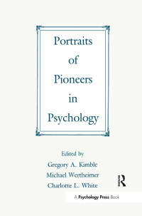 Cover image: Portraits of Pioneers in Psychology 1st edition 9780805806205