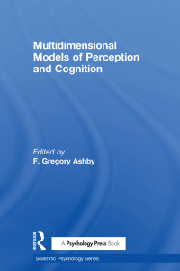 Imagen de portada: Multidimensional Models of Perception and Cognition 1st edition 9781138994263