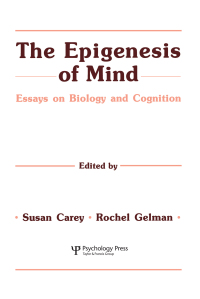 Cover image: The Epigenesis of Mind 1st edition 9781138882737