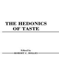 Cover image: Hedonics of Taste 1st edition 9781138876019