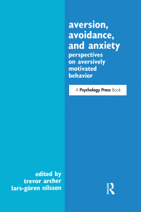 Cover image: Aversion, Avoidance, and Anxiety 1st edition 9780805801323