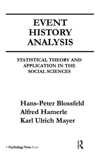 Cover image: Event History Analysis 1st edition 9780805801262