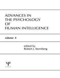 Cover image: Advances in the Psychology of Human Intelligence 1st edition 9780805800708