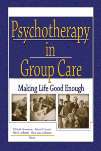 Cover image: Psychotherapy in Group Care 1st edition 9780789022233