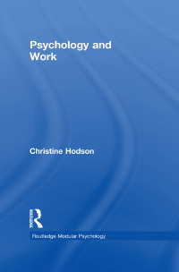 Omslagafbeelding: Psychology and Work 1st edition 9780415227742