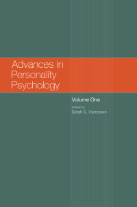 Cover image: Advances in Personality Psychology 1st edition 9780415227681