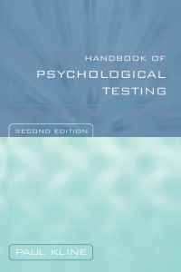 صورة الغلاف: Handbook of Psychological Testing 2nd edition 9780415211574