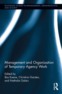 Cover image: Management and Organization of Temporary Agency Work 1st edition 9781138617285