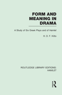 Imagen de portada: Form and Meaning in Drama 1st edition 9780415729369