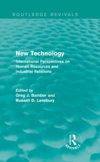 Cover image: New Technology (Routledge Revivals) 1st edition 9780415736848