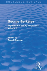 Cover image: George Berkeley (Routledge Revivals) 1st edition 9780415736428