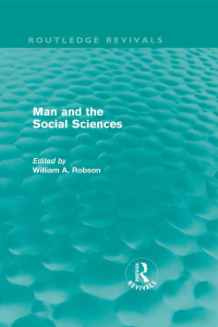 Cover image: Man and the Social Sciences (Routledge Revivals) 1st edition 9780415681193