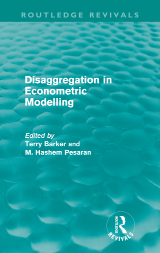 Imagen de portada: Disaggregation in Econometric Modelling (Routledge Revivals) 1st edition 9780415616638