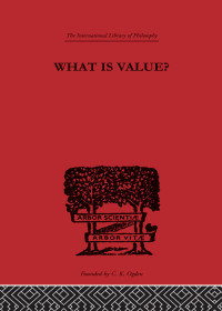 Imagen de portada: What is Value? 1st edition 9780415614306