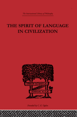Imagen de portada: The Spirit of Language in Civilization 1st edition 9780415225571