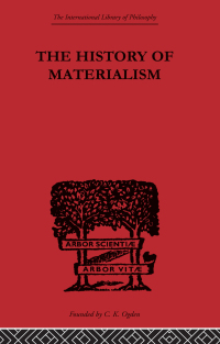Cover image: The History of Materialism 1st edition 9780415614160