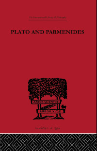 Cover image: Plato and Parmenides 1st edition 9780415225175