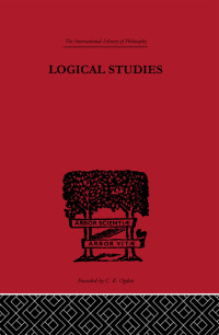 Titelbild: Logical Studies 1st edition 9780415225472