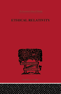 Imagen de portada: Ethical Relativity 1st edition 9780415613712