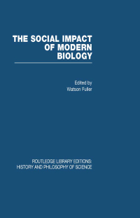 Imagen de portada: The Social Impact of Modern Biology 1st edition 9780415611794