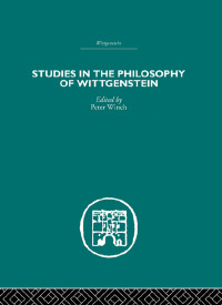 Cover image: Studies in the Philosophy of Wittgenstein 1st edition 9780415382816