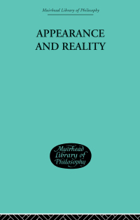 Imagen de portada: Appearance and Reality 1st edition 9780415606790