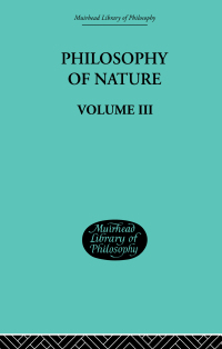 Cover image: Hegel's Philosophy of Nature 1st edition 9780415295819