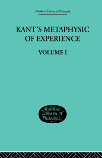 Titelbild: Kant's Metaphysic of Experience 1st edition 9780415511070