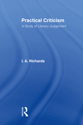 Imagen de portada: Practical Criticism V 4 1st edition 9780415488426